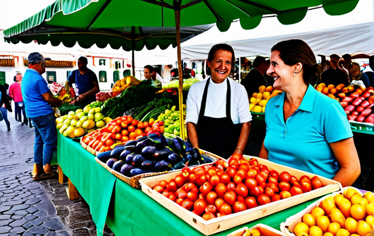 **

"A vibrant local farmer's market scene in Andalusia, Spain, overflowing with fresh produce and smiling faces, fully clothed, appropriate attire, safe for work, professional photography, showcasing community and sustainable living, correct proportions, natural pose, modest clothing, high quality."

**